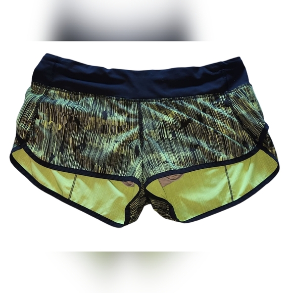 Lululemon down pour line light/ black speed shorts (2.5) size 8 - Picture 1 of 8